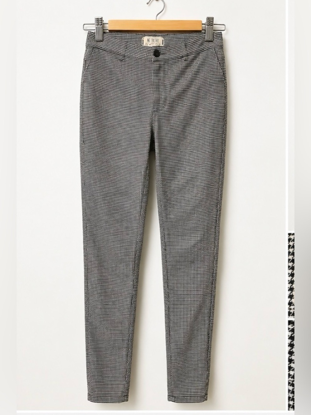 We The Free Black & White Houndstooth Slim Ankle Pants Size 27